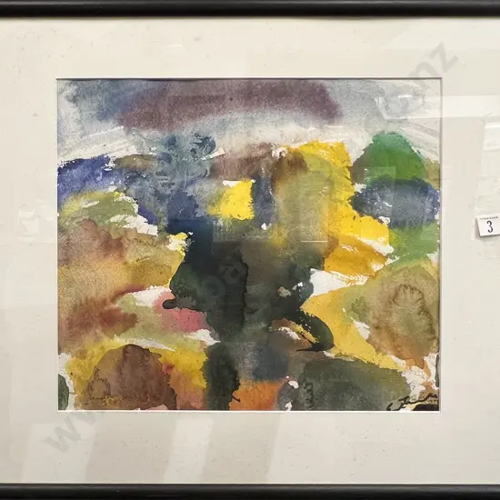 Peter Coates - Watercolour Abstract Princess Bay Rocks