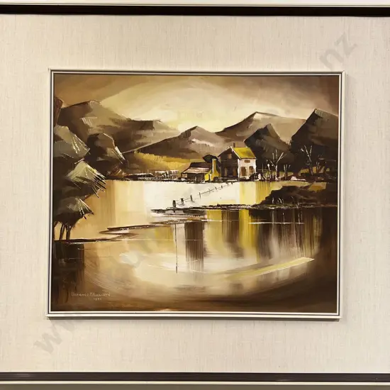 Florence M. Luxford - Early NZ Houses Paremata - Oil on Board