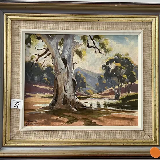 Leslie Campbell - Old Warrior - Oil on Board