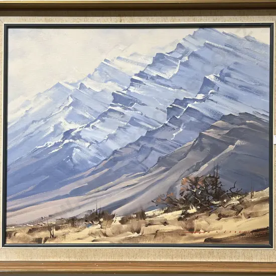 Alan D. Cooke - Mountain Ridge Remarkables - Oil On Board