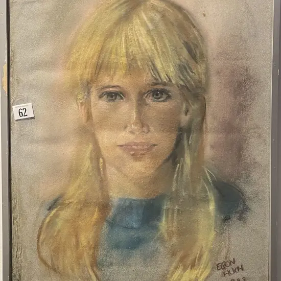 Egon Huch - W/C and Pastel Portrait