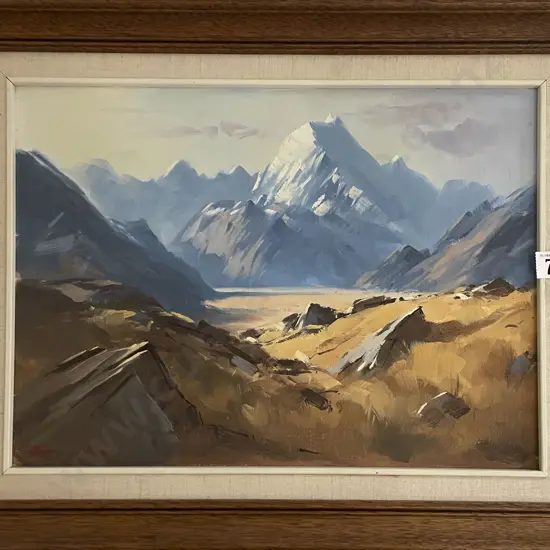 Kevan Webb - Mount Cook - Oil on Board