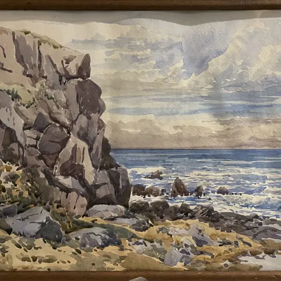Rix Carlton - Coastal Scene - W/C on Paper