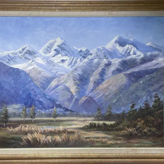 B. J. Nalder - Mountain Scape - Oil on Board