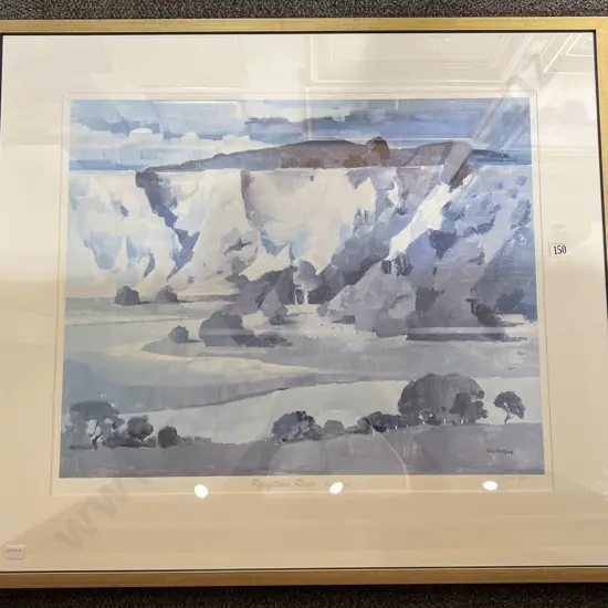 Peter McIntyre - Rangitikei River - Signed Print