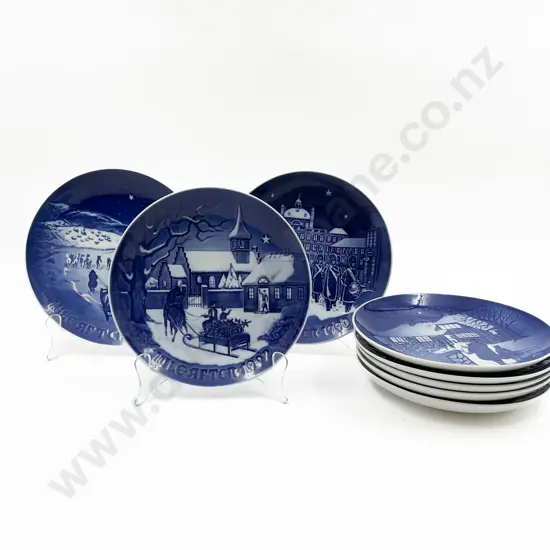 Eight B&G Christmas Plates