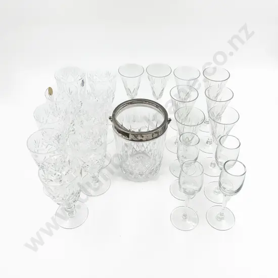 Quantity of Assorted Crystal and Glassware Including Royal Doulton Wine Glasses (22)