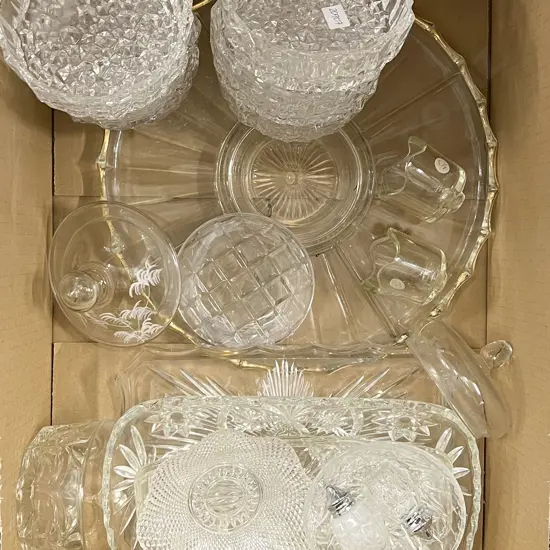 Quantity of Assorted Pressed Glass and Crystal
