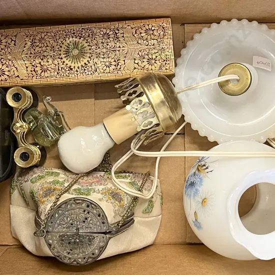 Box of Assorted Including Hanging Lamp