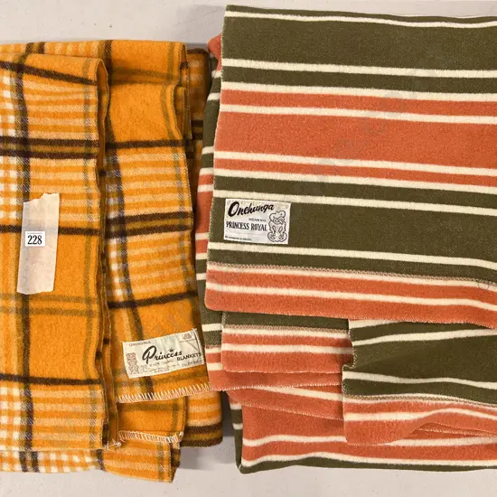 Two Onehunga Princess Royal Woollen Blankets