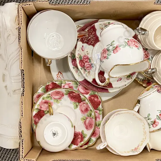 Large Quantity of Assorted Floral Tea China Including RCD and Royal Albert
