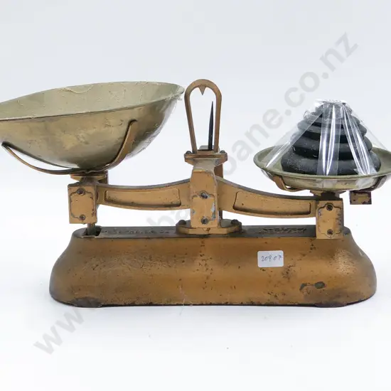 Vintage Scales with Assorted Weights