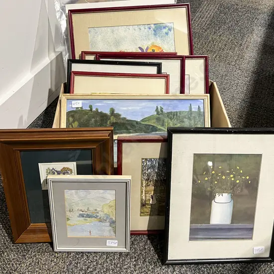 Box of Assorted Artworks