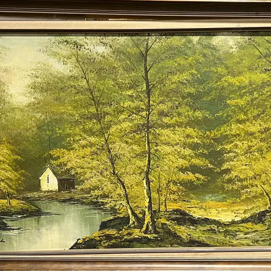 Boyd McNeil - River Landscape - Oil on Board