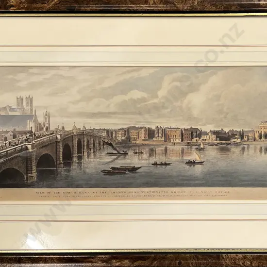 Framed Vintage Bookplate Print of The Thames