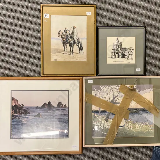 Four Assorted Framed Works