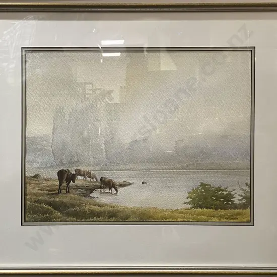 G. Crysell - Misty Morning Tukituki Valley - W/C