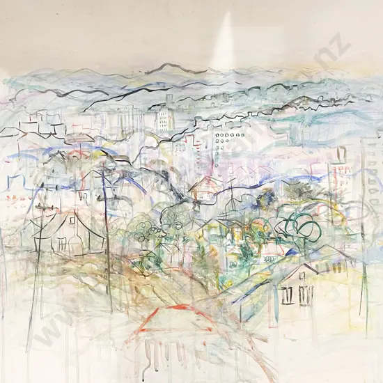 Tui McLauchlan - Abstract Townscape - W/C on Board