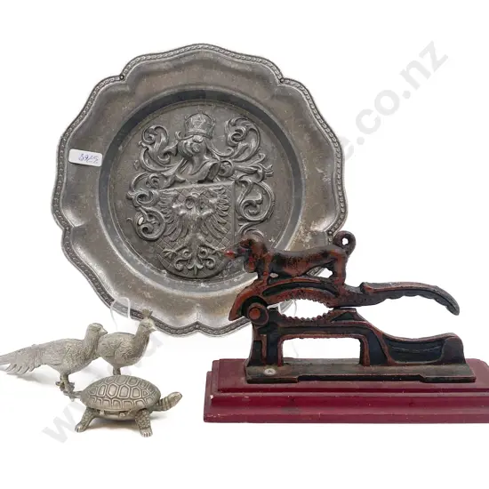 Small Quantity of Assorted Including Animal Ornaments and Nutcracker