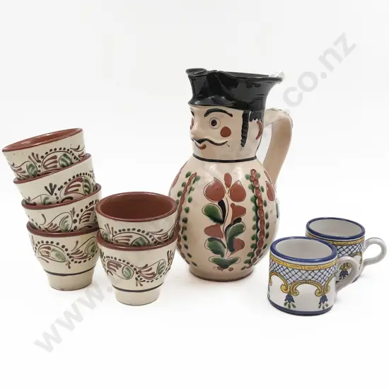 Small Quantity of Assorted Pottery Including Figural Jug