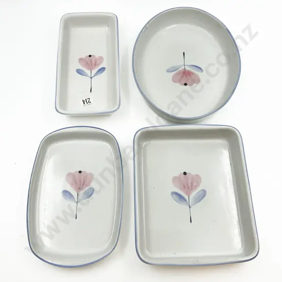 Four Temuka Pottery Serving Dishes