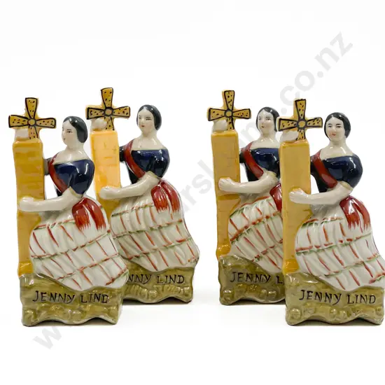 Four Jenny Lind Ceramic Figures