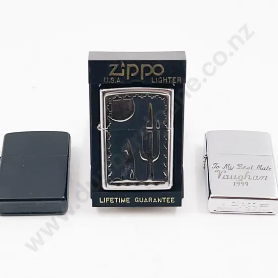 Three Zippo Lighters