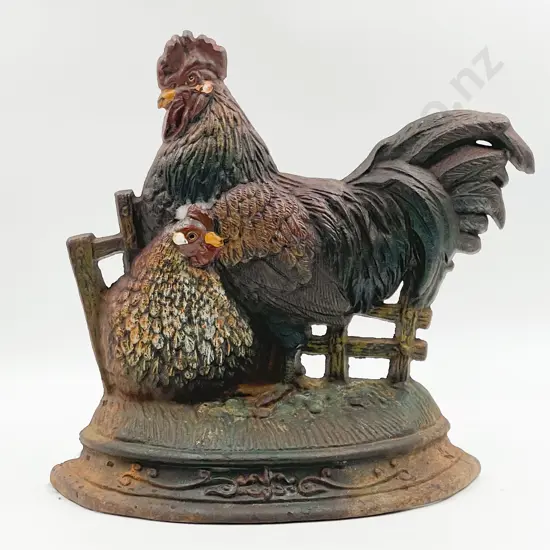 Vintage Rooster Form Doorstop