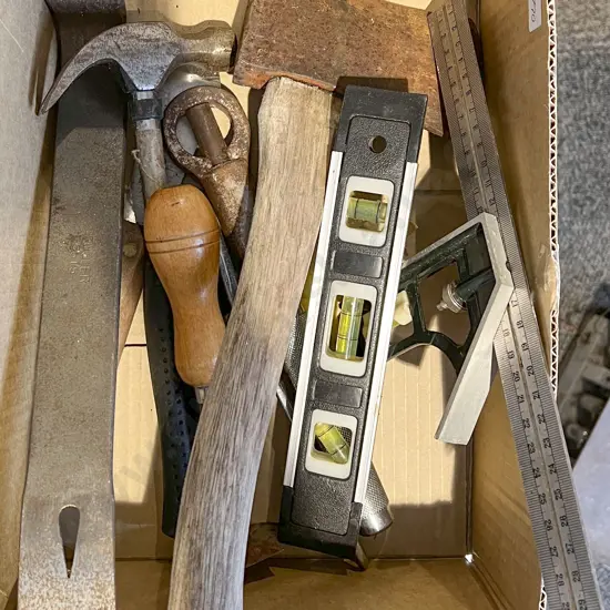 Box of Assorted Vintage Tools