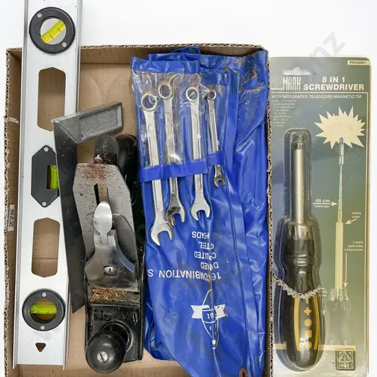 Small Quantity of Assorted Tools Incl. Spanner and Plane