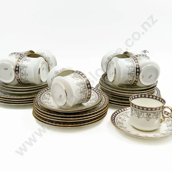 Quantity of Cauldon Fancy China Cups and Saucers