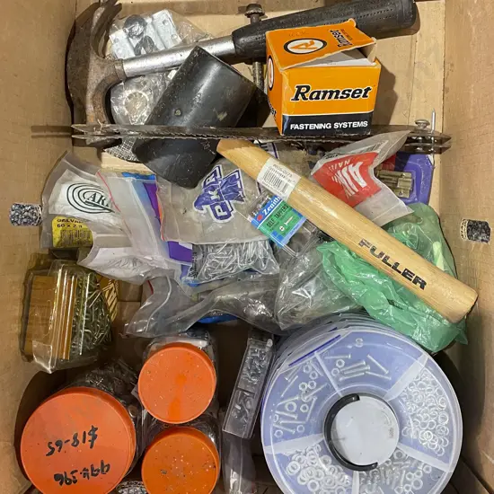 Box of Assorted Tools etc