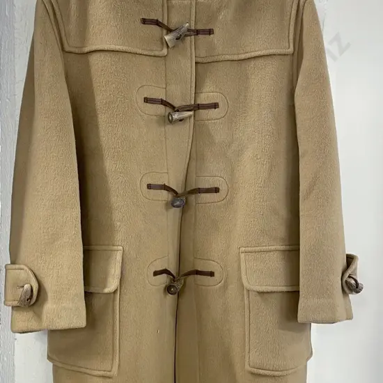 Burberrys Camel Skin Hooded Coat