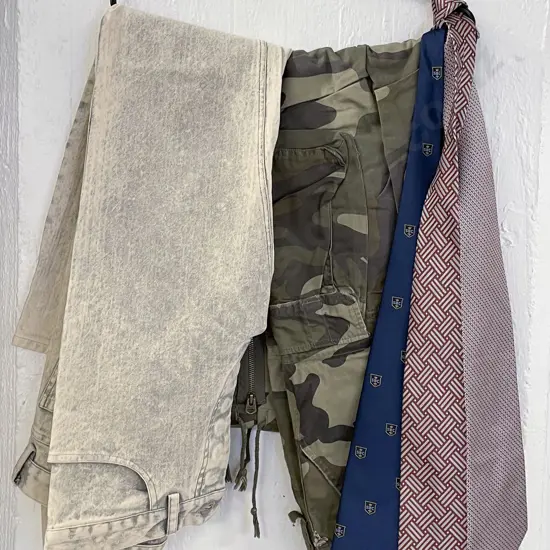 Zambesi Midnight Cowboy Jeans with Abercrombie and Fitch Camo Pants and 3 Suit Ties