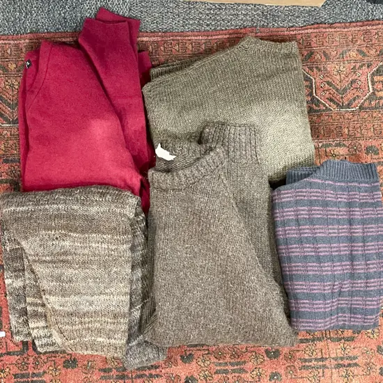 Box of Assorted Woollen Jumpers etc