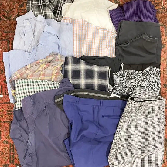 Box of Assorted Dress Shirts etc