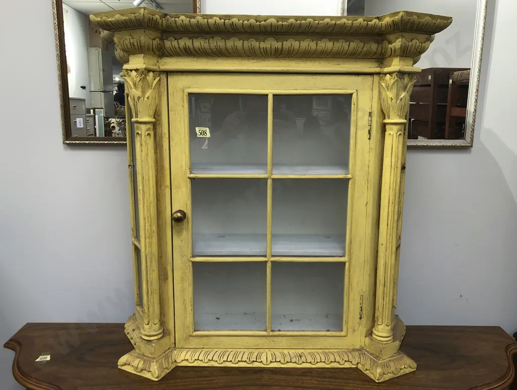 Glazed French Style Hanging Cabinet Image 1++