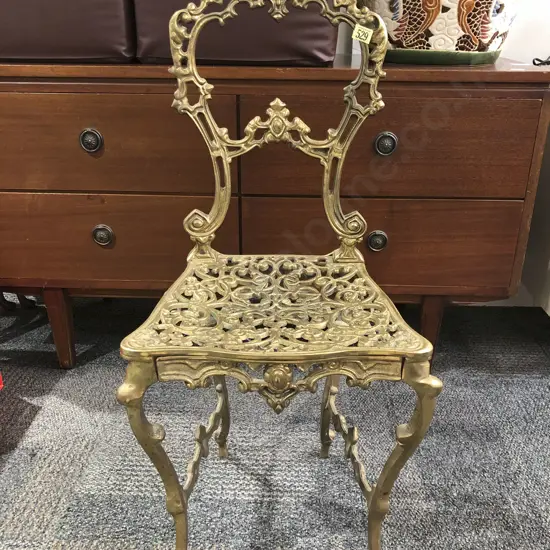 Solid Brass Side Chair