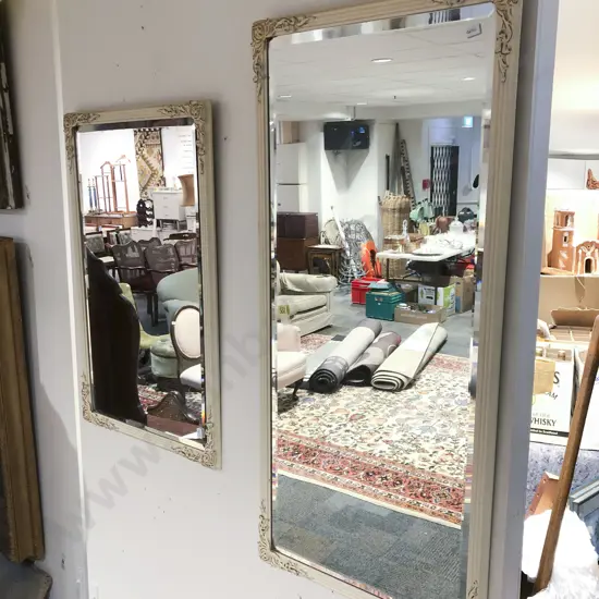 Two Bevel Edged Rectangular Wall Mirrors