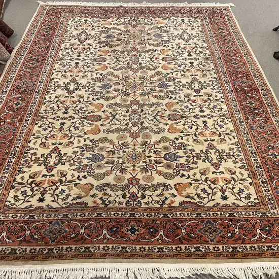 Large Persian Rug With Floral Motifs 365cm x 273cm