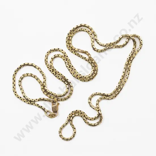 14ct Modern Faceted Trace Link Neck Chain