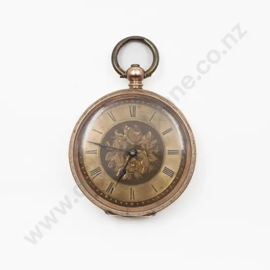 9ct Open Face Key Wind Small Pocket Watch