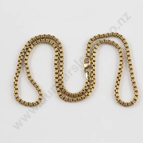 9ct Double Faceted Trace Link Neck Chain