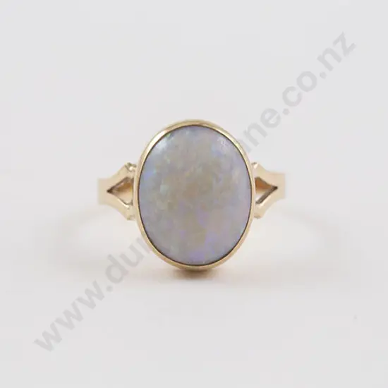 9ct Single Milk Opal Dress Ring