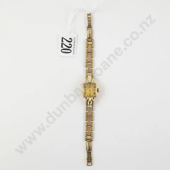 14ct Cased Terval Ladies Dress Wrist Watch
