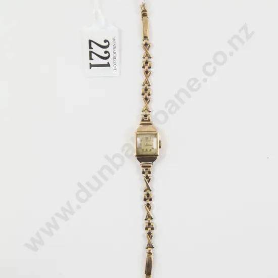Vintage All 9ct J W Benson Ladies Dress Wrist Watch