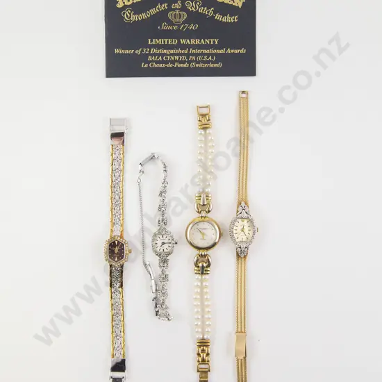 Four Vintage Ladies Dress Wrist Watches