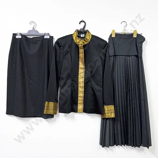 Liz Mitchell Pure Silk Indian Inspired Jacket with Two Skirts