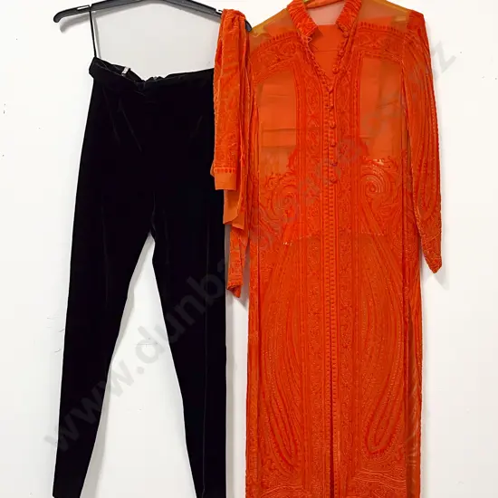 Liz Mitchell Sculptured Fine Devore Velvet Dress Coat