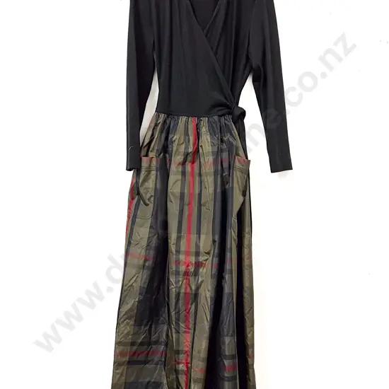 Team Couture Munich Silk and Jersey Knit Wrap Around Gown